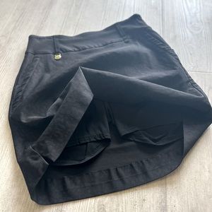 Black leopard print skort